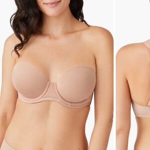 Wacoal Red Carpet Seamless Convertible Strapless Nude Bra NWT 34DD